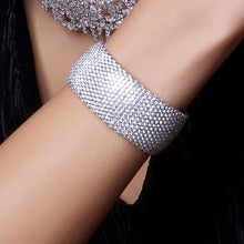 Load image into Gallery viewer, Wide Domed Stretch Diamond Bracelet