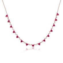 Load image into Gallery viewer, Pink Sapphire &amp; Diamond Heart Necklace