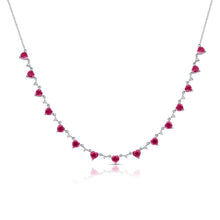 Load image into Gallery viewer, Pink Sapphire &amp; Diamond Heart Necklace