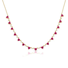 Load image into Gallery viewer, Pink Sapphire &amp; Diamond Heart Necklace
