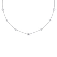 Diamond Ball Station Necklace