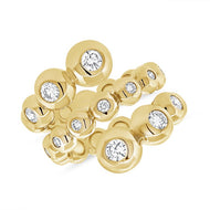 Diamond Bezel Wrap Ball Ring (Triple)