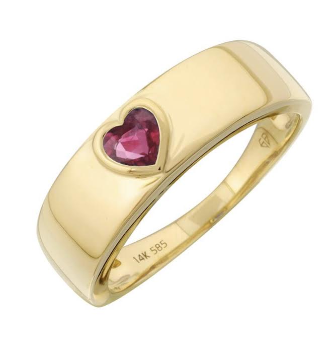 Pink Sapphire Cigar Band Ring