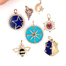 Load image into Gallery viewer, Pearl Charm with Diamond Shooting Star
