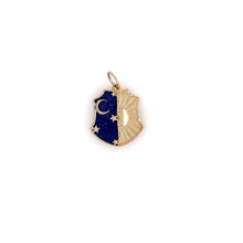 Load image into Gallery viewer, Lapis And Gold Day And Night Shield