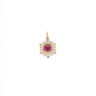 Heart Pink Sun Burst