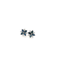 Diamond and Sapphire Star Earrings