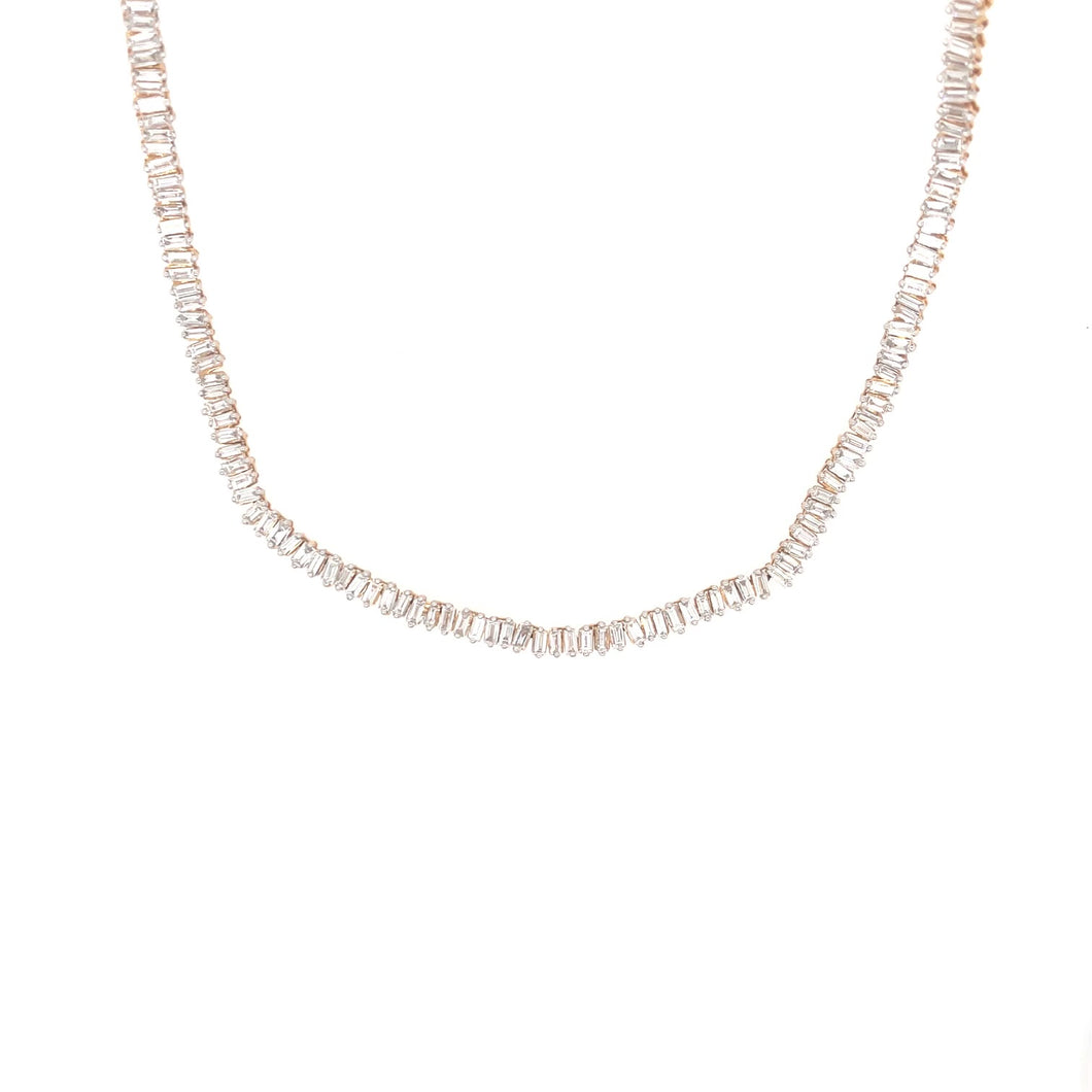 Baguette Diamond Necklace