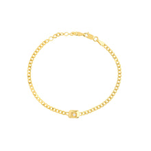 Load image into Gallery viewer, Curb link Bracelet with Diamond Accent