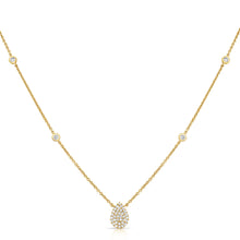 Load image into Gallery viewer, Dainty Pave Pear Shape Necklace
