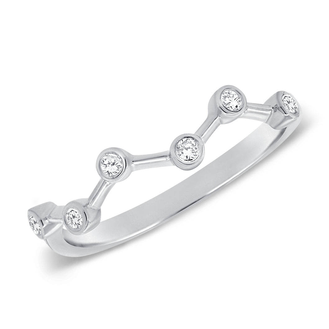Zig Zag Bezel Diamond Ring