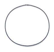 Blue Sapphire Tennis Necklace
