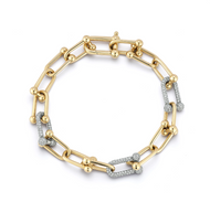 Diamond Link Horse Bit Bracelet