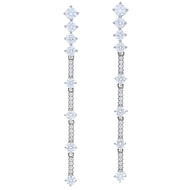 One Line Diamond Drop Earrings
