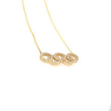 Load image into Gallery viewer, Gold Olympic Rings Necklace with Diamonds