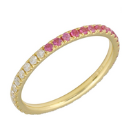 Undecided Pink Sapphire and Diamond Band