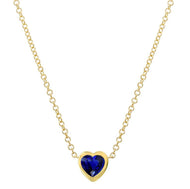 Sapphire Heart Shape Necklace
