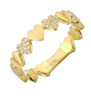 Pave Heart Diamond Ring