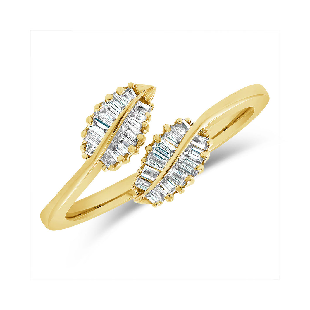 Twin Leaf Pinky Ring