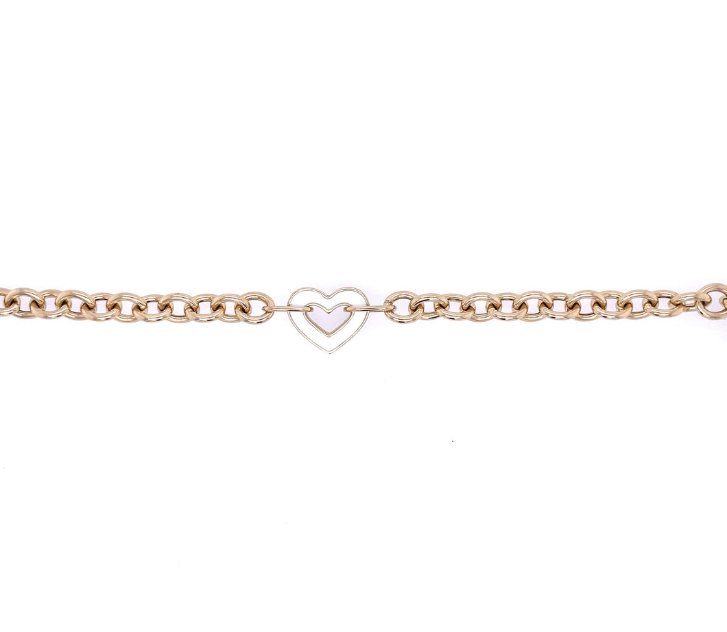 White Heart Bracelet