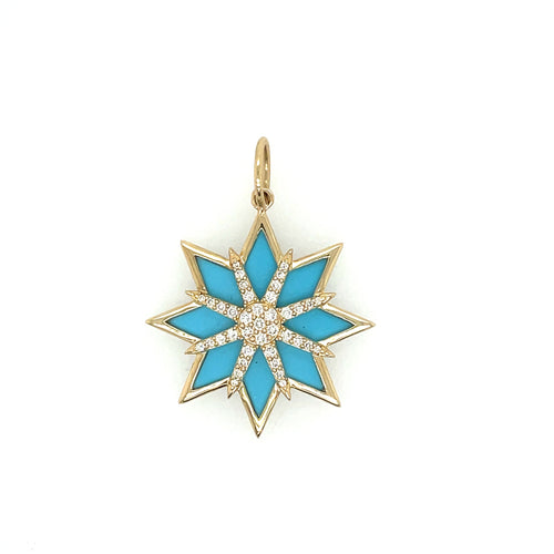 Turquoise Sunburst Charm