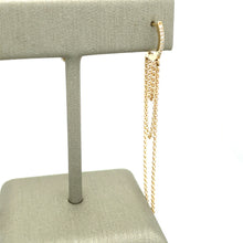 Load image into Gallery viewer, Huggie Drop Chain Earrings