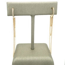 Load image into Gallery viewer, Huggie Drop Chain Earrings