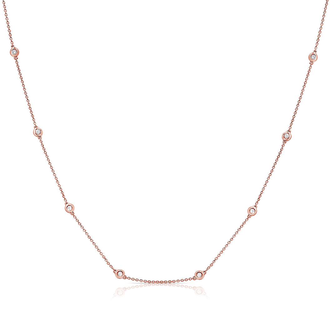 Bezel Diamond Necklace