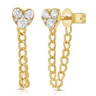 Heart Chain Earring