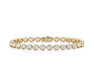 Oval Diamond Bezel Set Wrist Tennis
