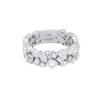 Two Row Multi Shape Diamond Band