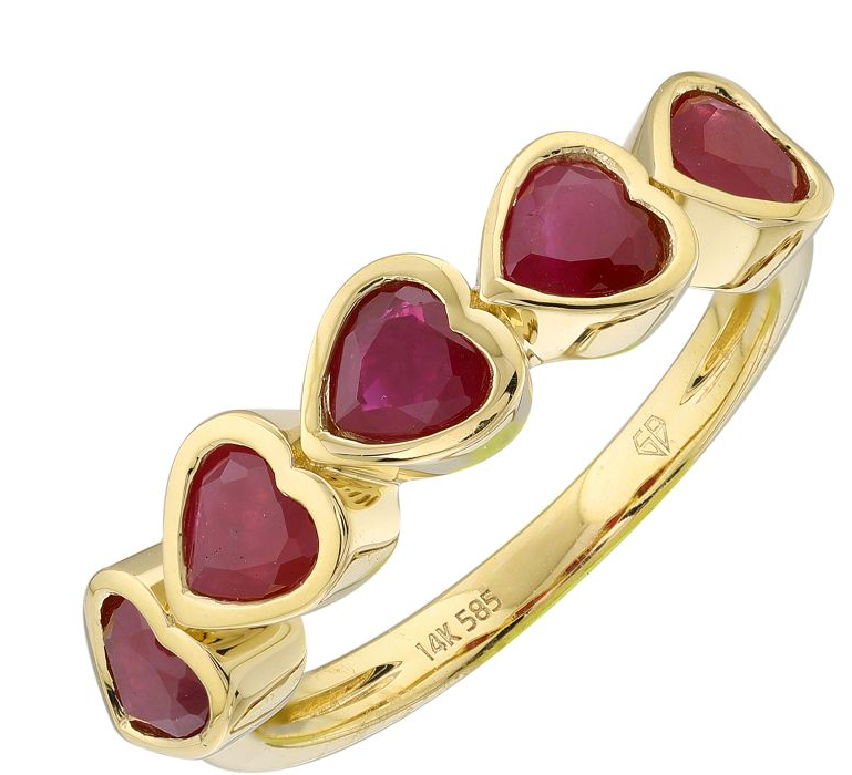 Ruby Heart Shaped Ring