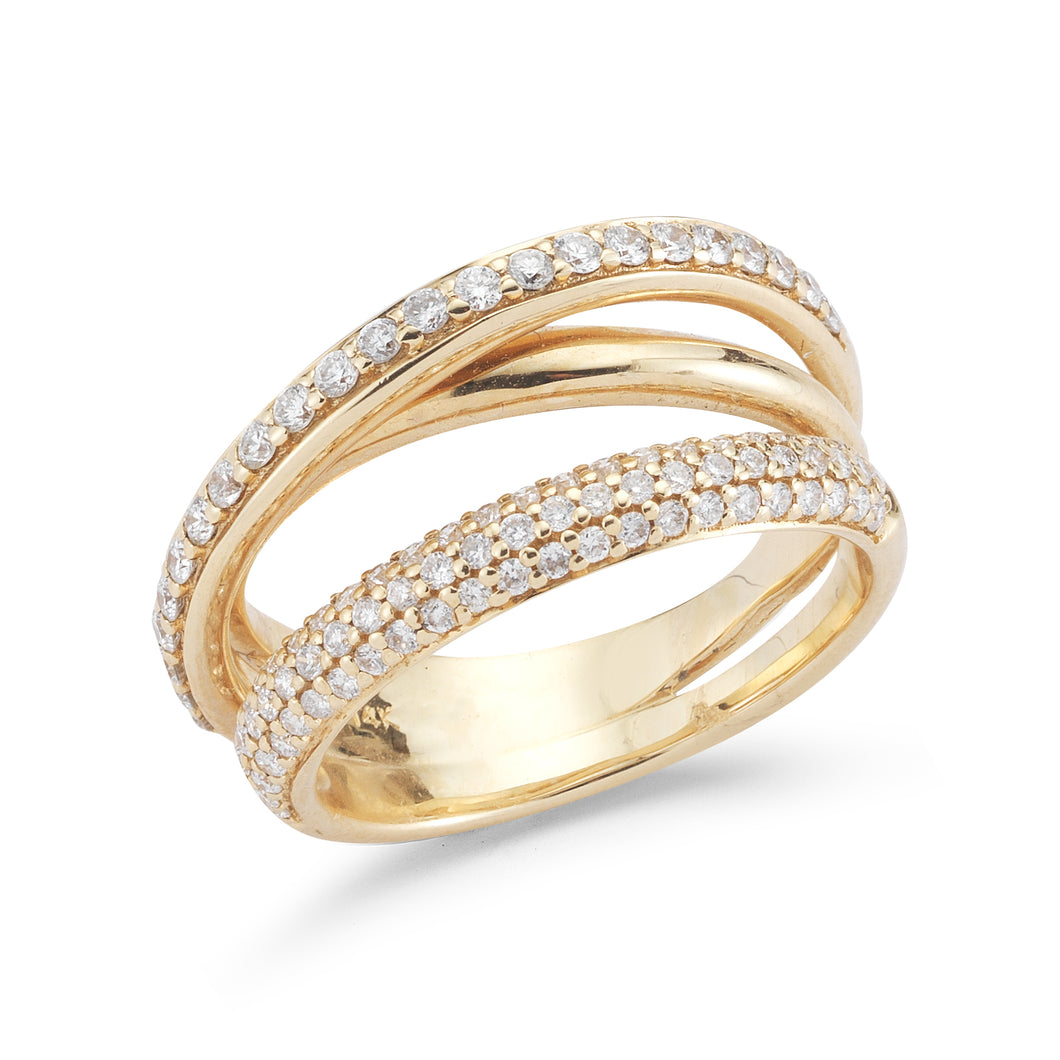 Criss Cross Pave Ring