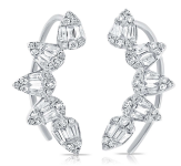 Load image into Gallery viewer, Sun Ray Diamond Ear Climber
