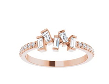 Load image into Gallery viewer, Baguette Diamond Stack Ring