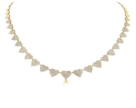 Pave Heart Choker