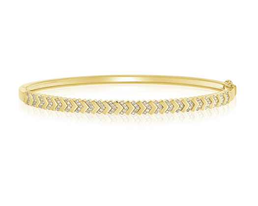 Chevron Diamond Bangle