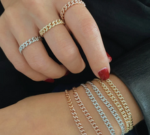 Load image into Gallery viewer, Diamond Mini Curb Chain Bracelet