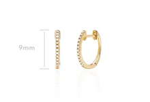Load image into Gallery viewer, Diamond Mini Huggie Earring