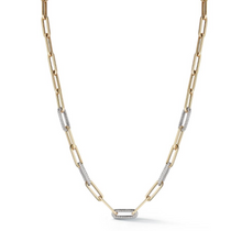 Load image into Gallery viewer, Diamond link Paperclip Necklace