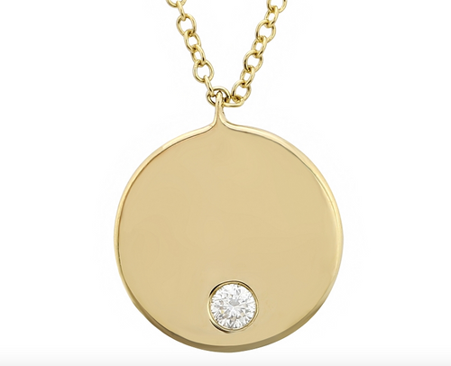 Disc Pendant with Diamond