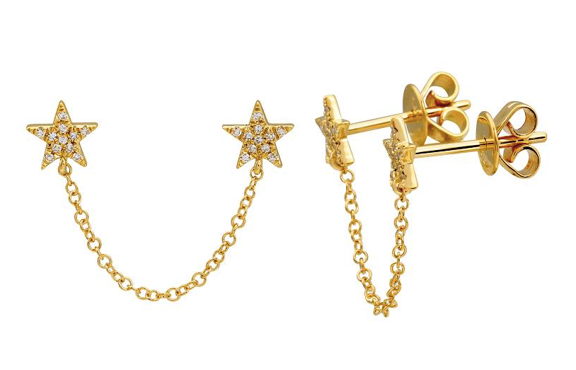 Single Star Chain Earring
