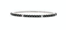 Load image into Gallery viewer, Ex-Tensible Black and White Diamond Tennis Bracelet