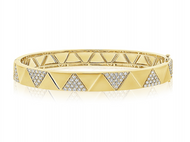Wide Triangle Detailed Bangle