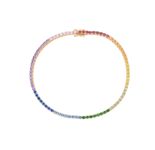 Rainbow Tennis Bracelet