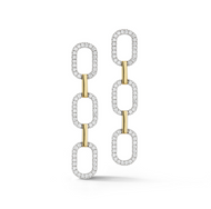 Pave Link Drop Earrings