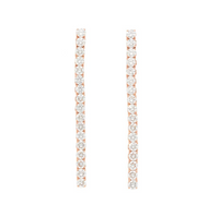 Diamond Line Drop Earrings
