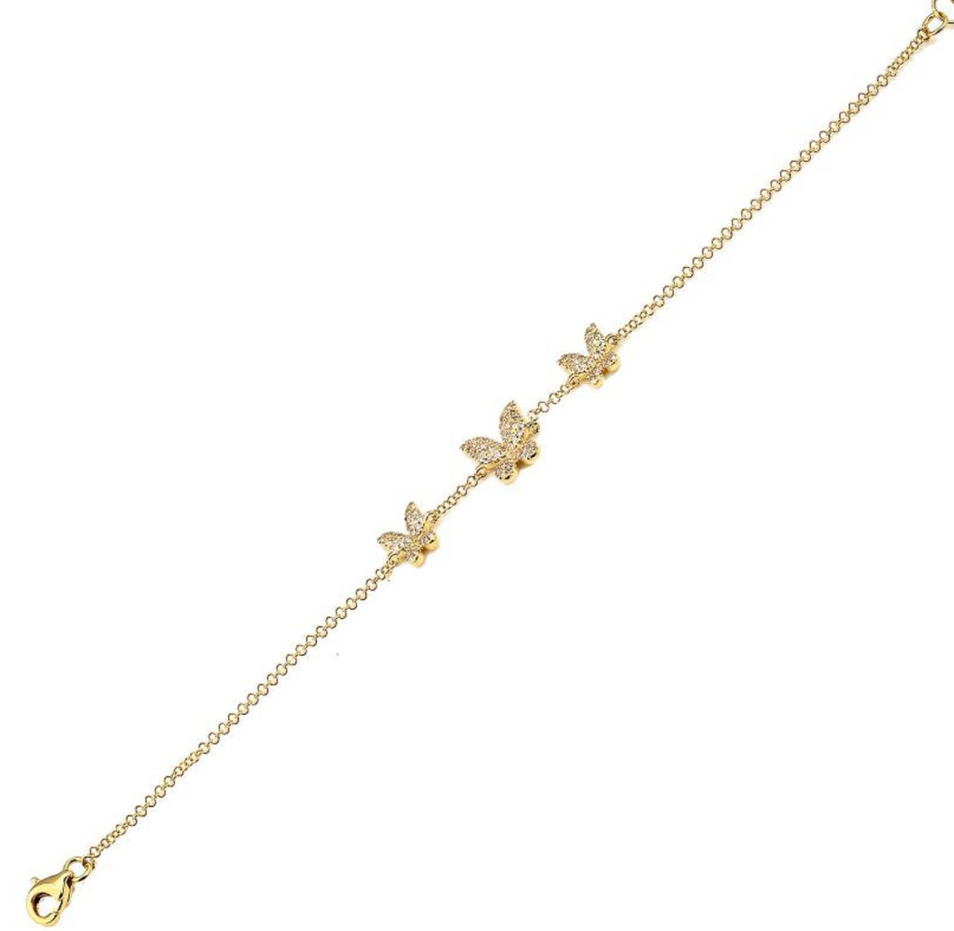 Triple Butterfly Bracelet