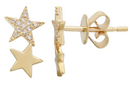 Star Diamond Stud Earrings