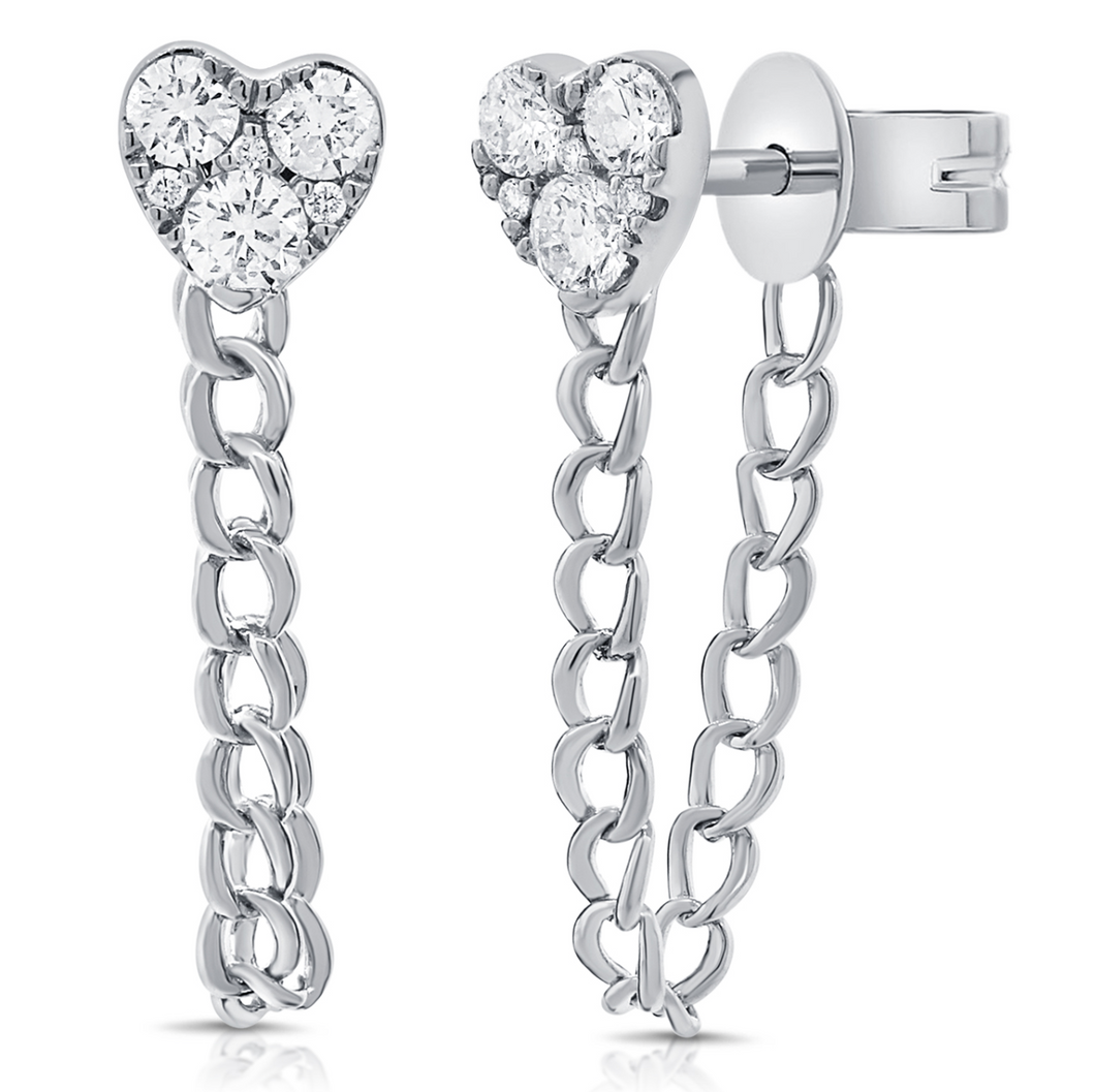 Heart Chain Earring